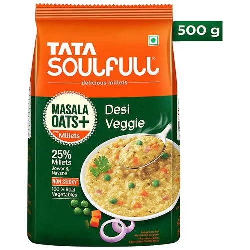 TATA soulfull desi vegie masala oats+ with millets 500g