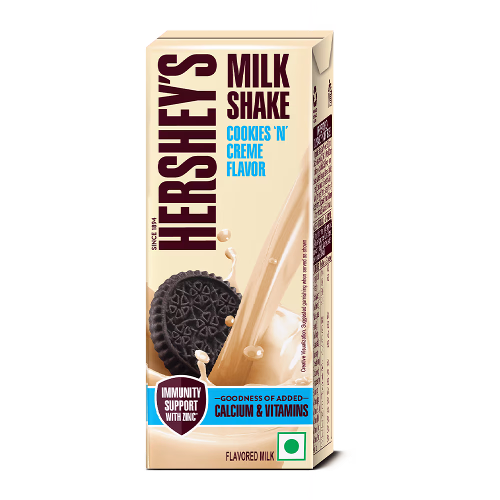 hersheys milkshake cookies n creame flavour 180 ml