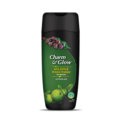 Charm&glow amla, arithe & shikakai shampoo with conditioner 350ml