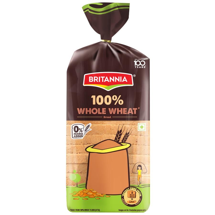 Britannia Whole Wheat Sandwich Bread 450 gms