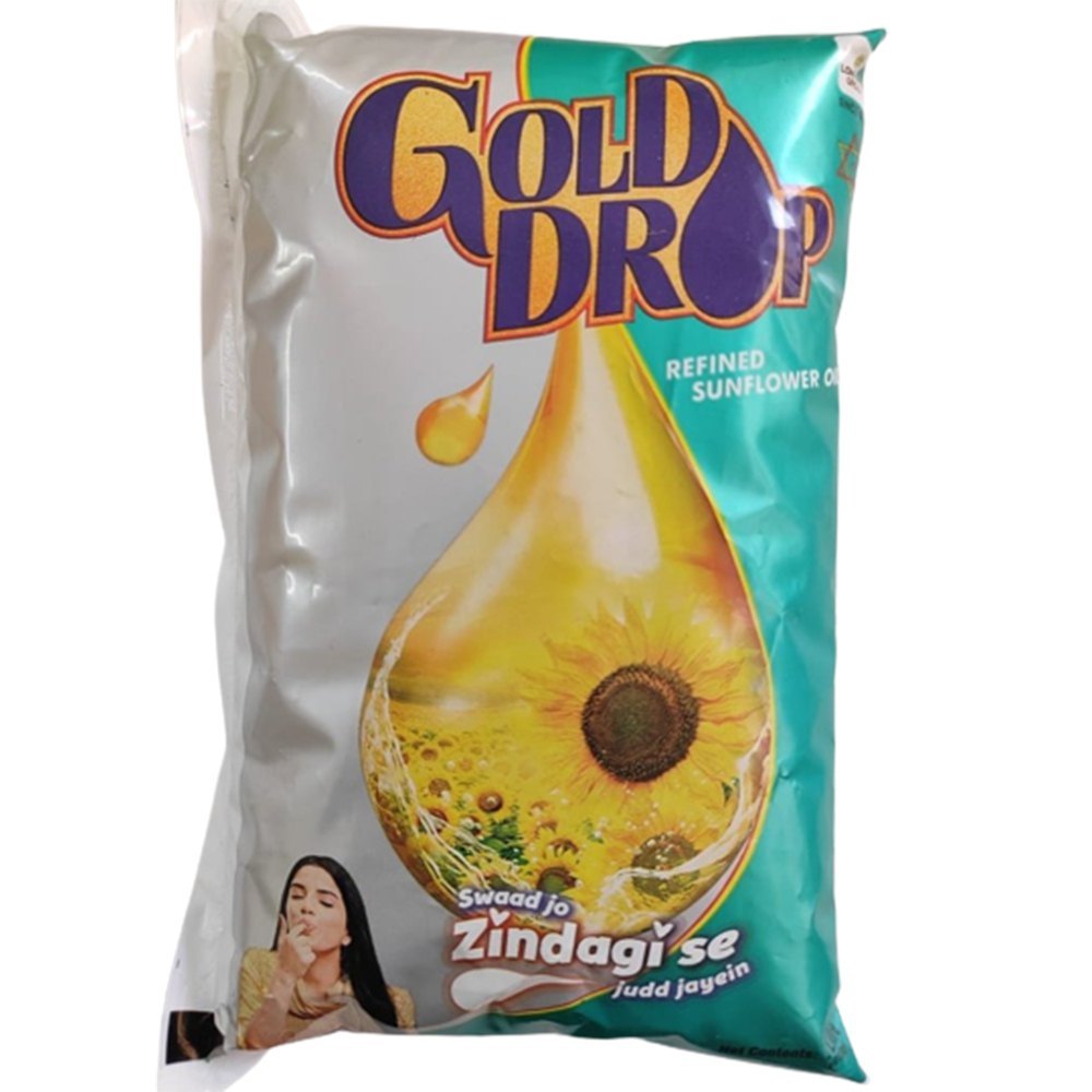Gold drop refined sunflower oil 1 litre (910 gms )