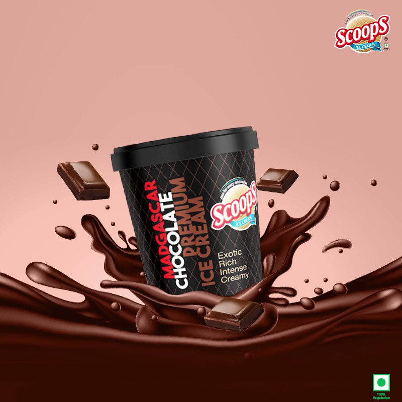 Scoops Madagascar Chocolate Ice-Cream 125 ml