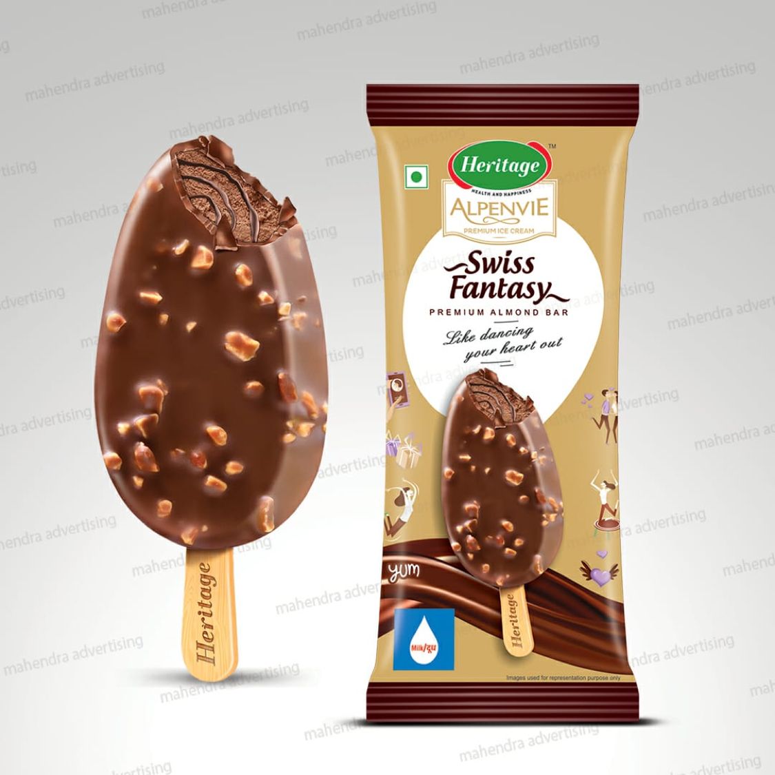 Swiss Fantasy Almond Bar Ice Cream