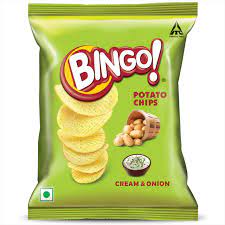Bingo Potato Chips Cream  Onion 21 gms