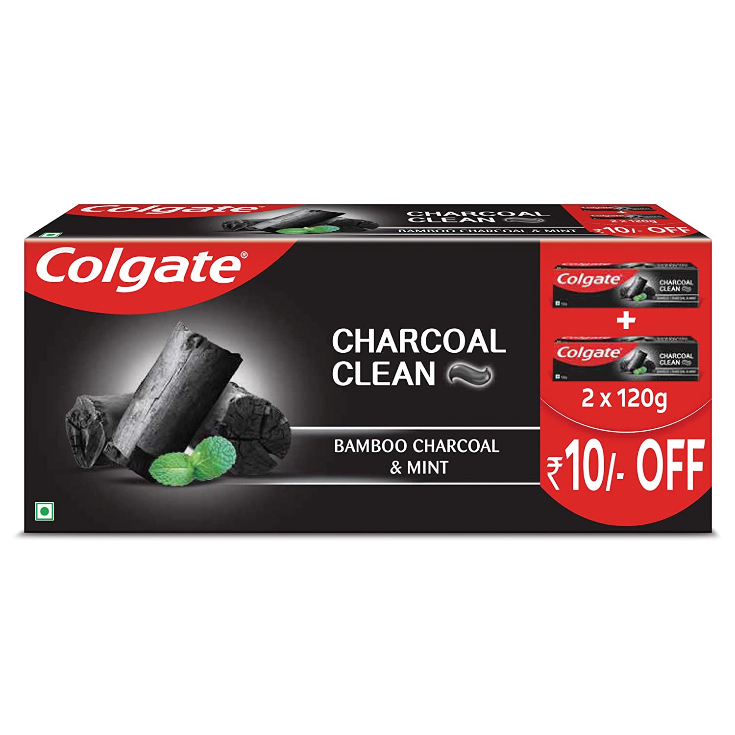 Colgate Tooth Paste Charcoal Clean gel 2 x 120 gms