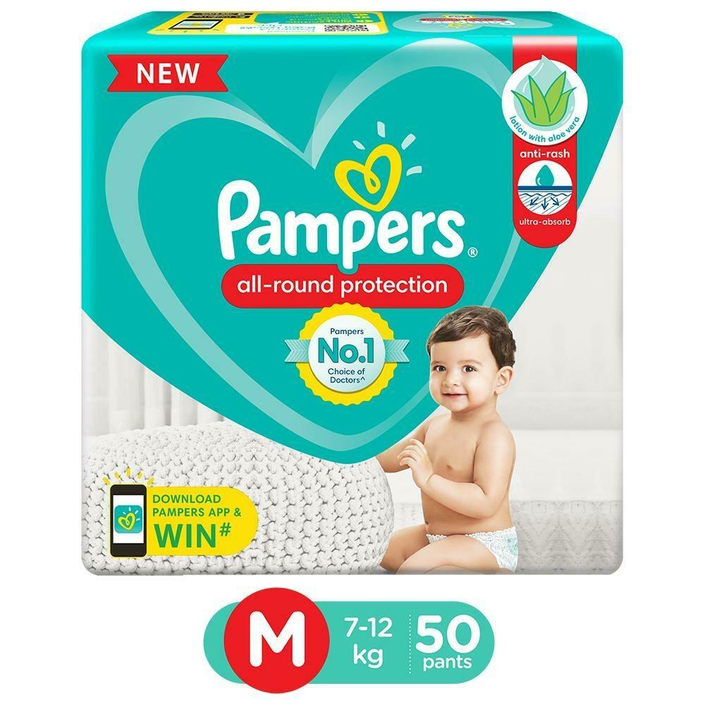 Pampers Diapers M 7-12 kgs 50 pants