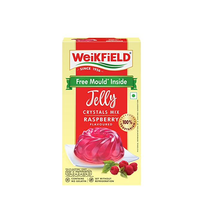 Weikfield Jelly Crystals Raspberry 90 gms