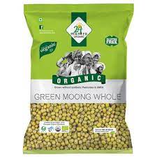 24Mantra Organic Green Moong Whole 500g