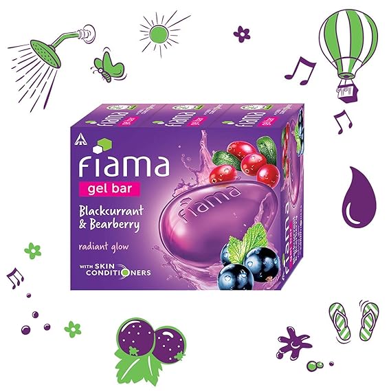 Fiama Gel Bar Blackcurrant 3 in 1 375 gms