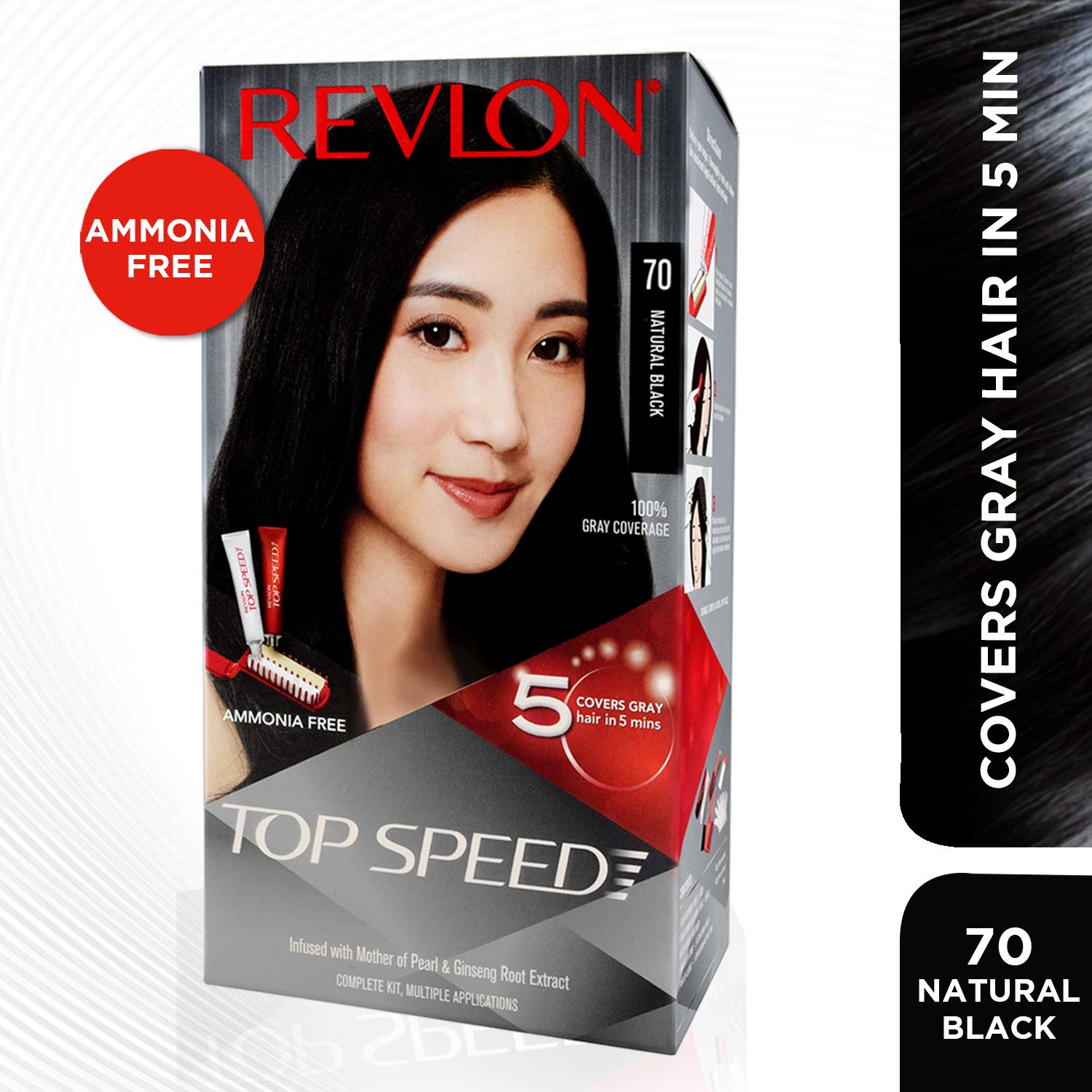 Revlon 70 Natural Black 40 gms + 40 gms + 15 ml