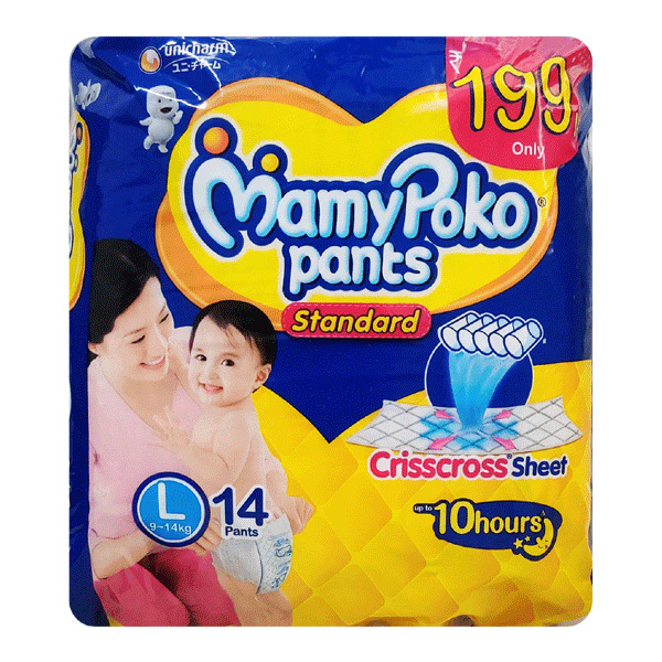 Mamy Poko  Large  9-14 kgs  14pants