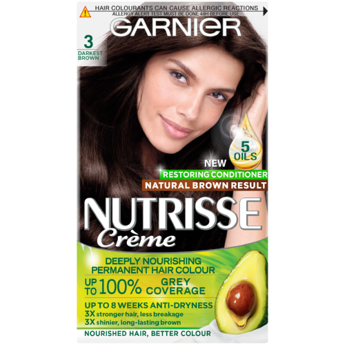 Garnier 3 Darkest Brown Hair Color 35 ml + 30 gms
