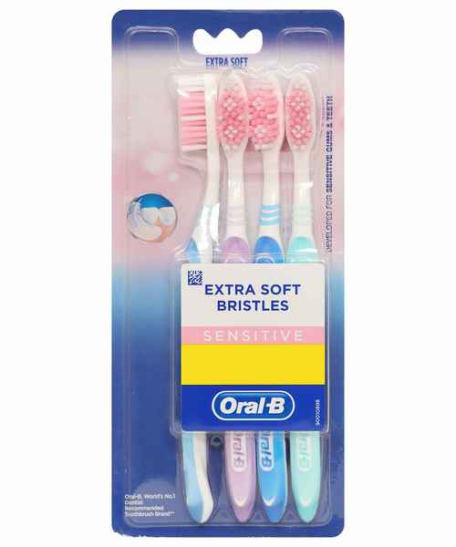 Oral B Sensitive Extra Soft Tooth Brush Set of 4