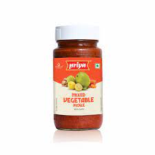 Priya Mixed Vegetable Pickle With Garlic 300 gms