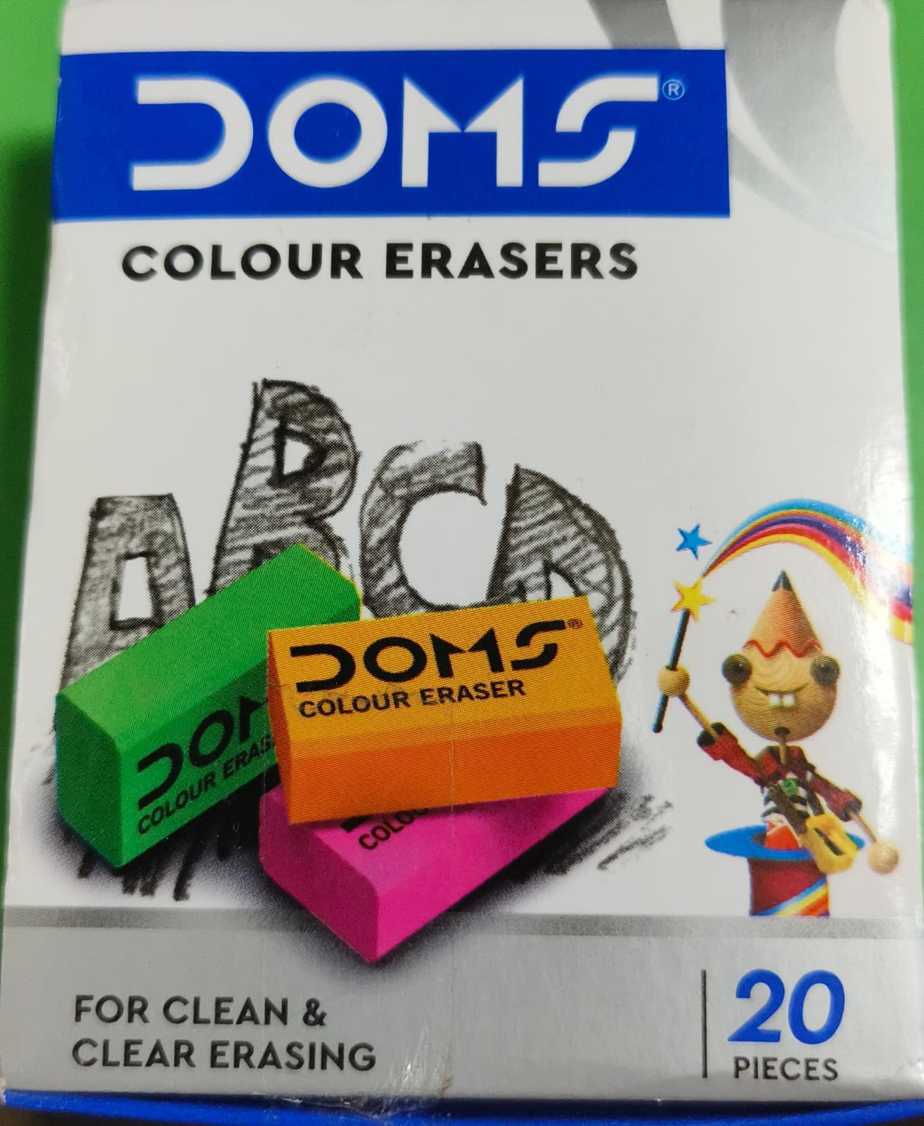 COLOUR ERASERS 20pieces