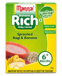 Manna Banana Cereal Ragi & Banana 6+ M  200 gms
