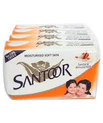 Santoor Alm ond Soft  125 gms