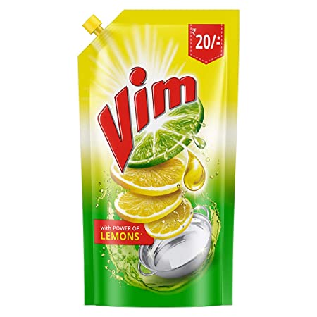 Vim Dish Wash Liquid Lemons 140 ml Pouch