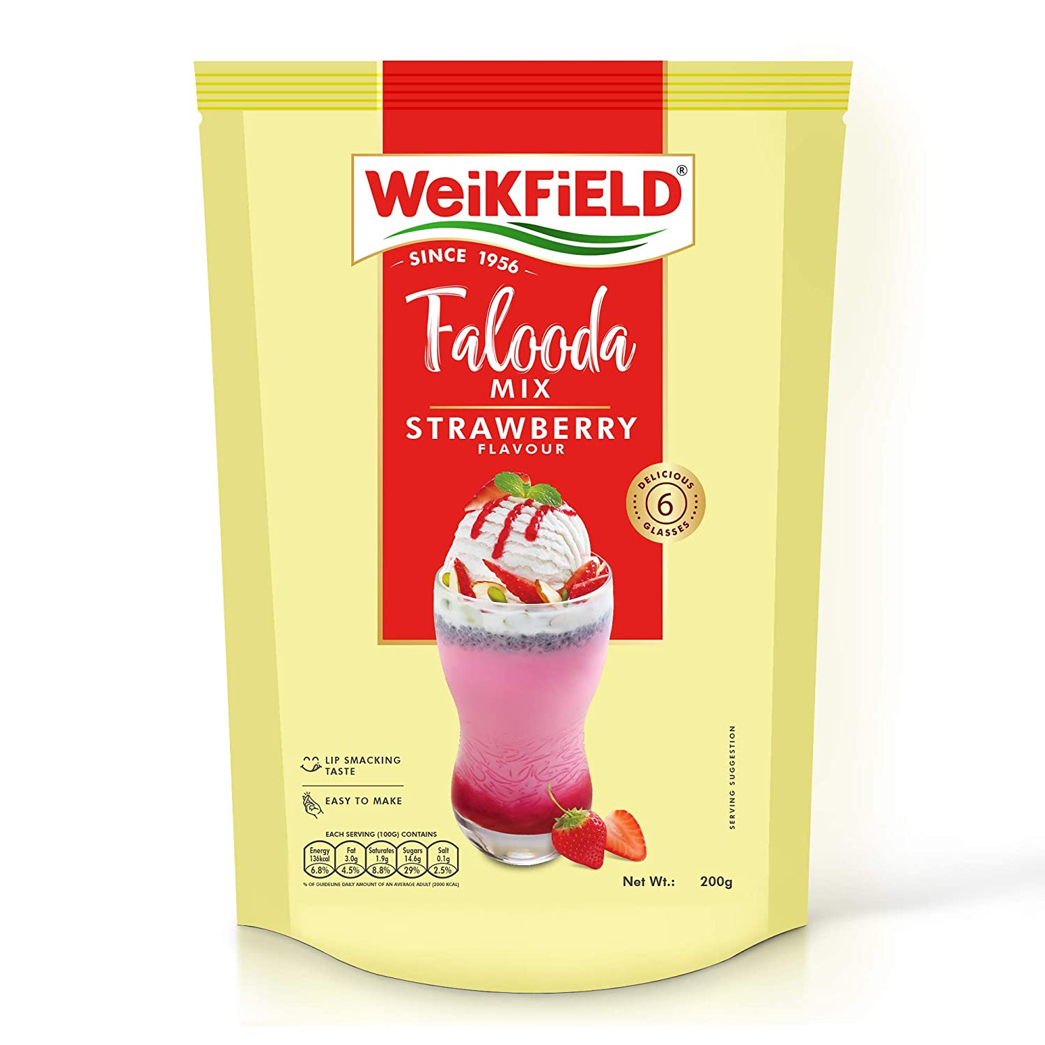 Weikfield Falooda Mix Strawberry Flavour 210 gms