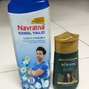 Navratna cool talc 100g and get free kesh king shampoo
