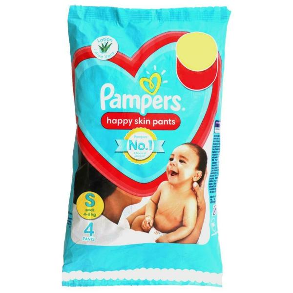 Pampers Diapers S 4-8 kgs 4 pants