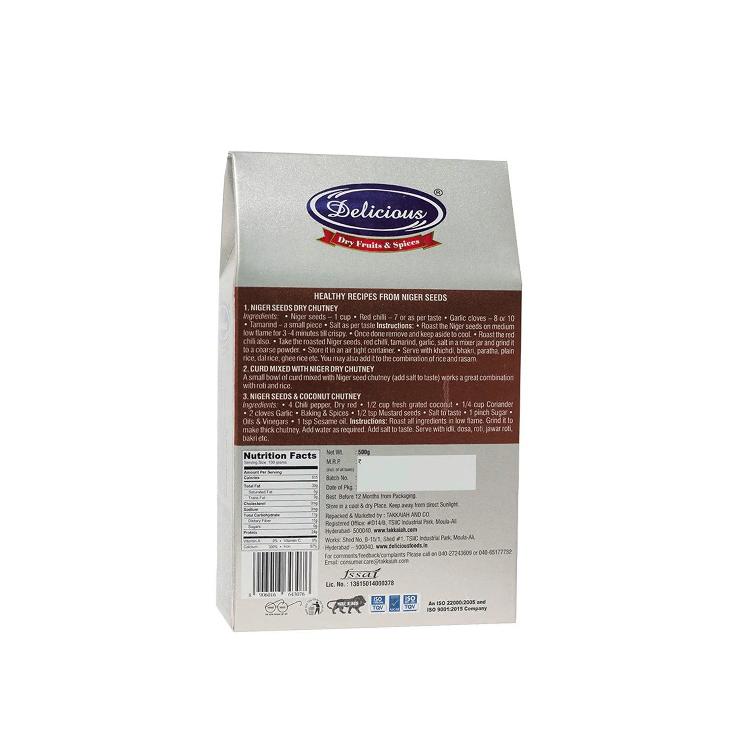 Delicious Niger Seeds 500 gms